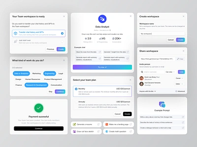 SAAS Components AI ai artificialintellegence cansaas chatbot chatbots chatgpt clean components dashboard design interface platform saas saas agency saas design software tech technology ui ux