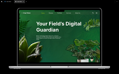 crop vision animation design designing figma graphic design illustration logo parallax effect plant website plants ui ux website