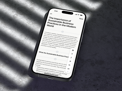 News Mobile App Design - Post Article Page app design article audio edit post editing editorial information ios media medium mobile app news news app product design read recording story ui ux write news writing