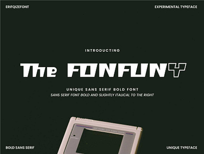 THE FONTFUNY FONT bold font classic display font font fun modern font playful sans serif vintage