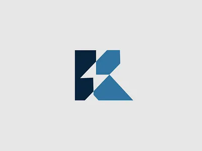 Bold Initial K Logo with Lightning Bolt speed