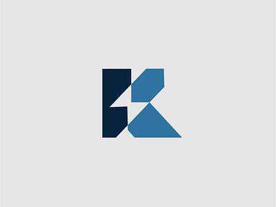 Bold Initial K Logo with Lightning Bolt speed