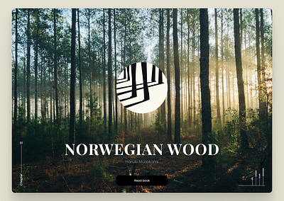 Norwegian Wood book forest graphic design healing ui