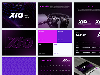 Brand Guidelines: X10 Audio audio brand brand guideline branding design graphic design identity logo