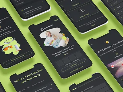 Wearable Powered Health Research branding ui ux