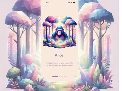 Alice Splash app branding illustration ui ux