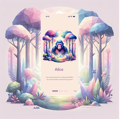 Alice Splash app branding illustration ui ux