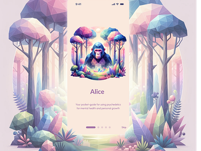 Alice Splash app branding illustration ui ux