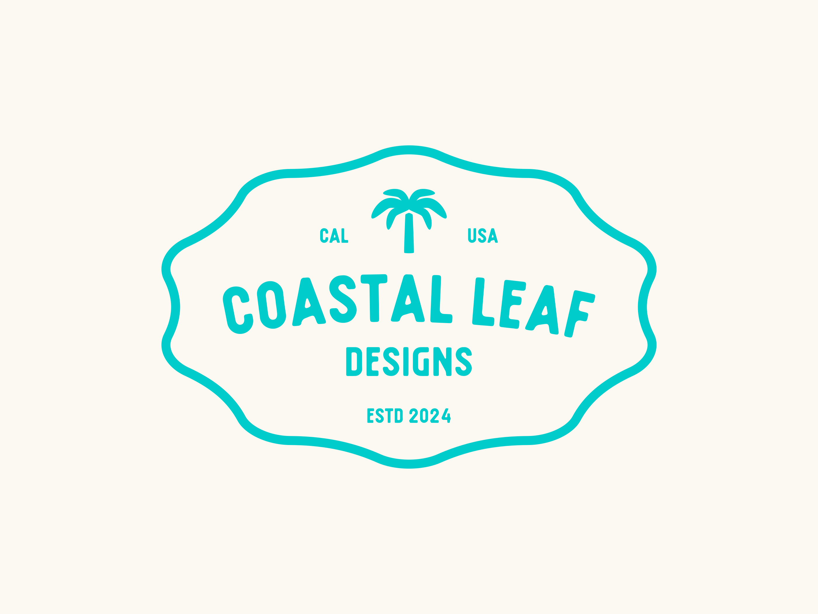 Coastal Leaf Branding agency badge beach blue brandmark california coast custom green icon leaf logo logotype marketting palm sand tree tropical water website