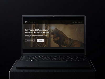 Fully Wired's Website branding design electrician trades ui ux web design website website design