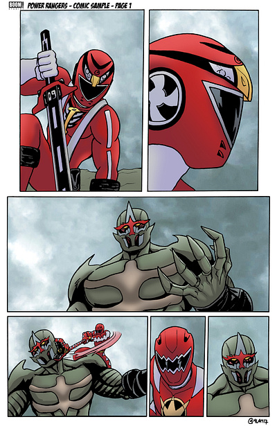 Boom! Studios Sample Page : POWER RANGERS art artist artwork boom! studios character illustration comic artist comic book comic style comics drawing examples ideas illustration illustrator ink power rangers saban sample page sketch submissions