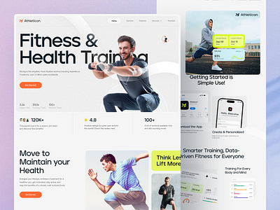 Athleticon Fitness Training Website 2024 best website design fitness fitness training fitness website health tracking website health website landing page minimalistics ofspace startup landing page training website ui web design inspiration website website design yoga website