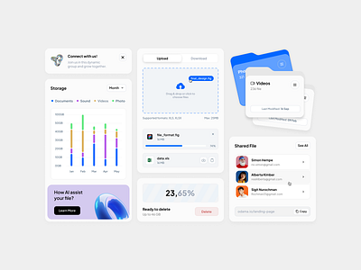 Dashboard File Manager Component clean cloud storage component dashboard dashboard component dashboard elements design file file component file management file manager file manager dashboard product product design shared file storage ui ui design upload file ux