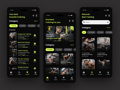 Energix - Fitness Mobile App app application athlete branding design exercising fitness gym interface layout performance person running sport technology trainer ui vitality wellbeing yoga