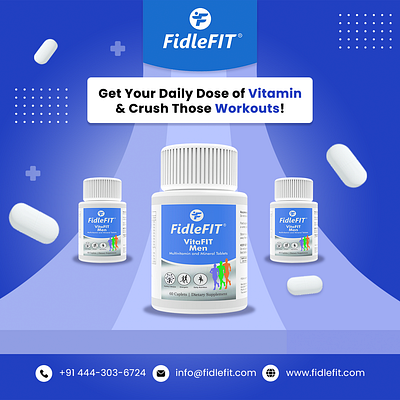 FidleFIT - Get Your Daily Dose of Vitamin branding graphic design instagram social media post