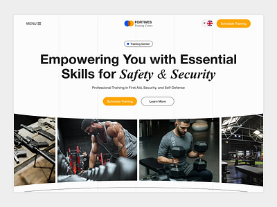 FORTIVES - Header Exploration barkahlabs clean design fitness framer gym healthy landing page minimalist personal training sport training training cneter uiux web web design website website design wordpress workout