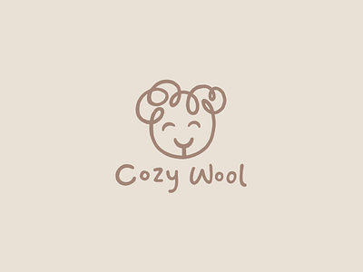 Cozy wool animal cozy knitting logo logotype nature sheep wool zoo