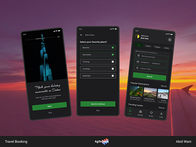 Travel Booking App Design agiledock agiledock designs agiledock services mobile app development travel app design ui design ui ux app design ui ux design user experience ux design