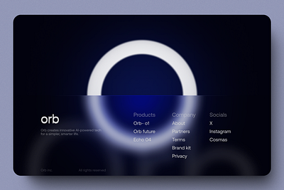 orb footer design branding design fofter design footer poster retro space ui uiux design ux web design website design