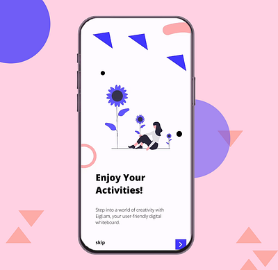 Splash screen with action animation branding de ui