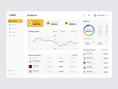 Financial Management Web App Design ai analytics crm dashboard dashboard design finance finance management financial financial dashboard mvp mvp designer product design saas saas design saasdesign saasnproduct ux design wallet web apllication web app