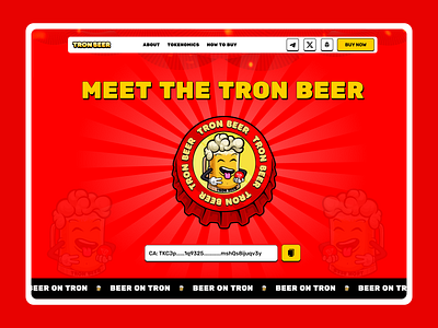 Meme Website - Tron Beer base beer landing page meme meme coin meme landing page meme token meme website tron beer