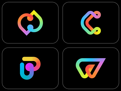 Modern Gradient Logo Design (Unused for Sale) app icon apple brand identity brand mark branding creative logo crypto design heart love icon illustration logo logo design modern gradient logo morden tech technology top logo unused logo visvibe w bird