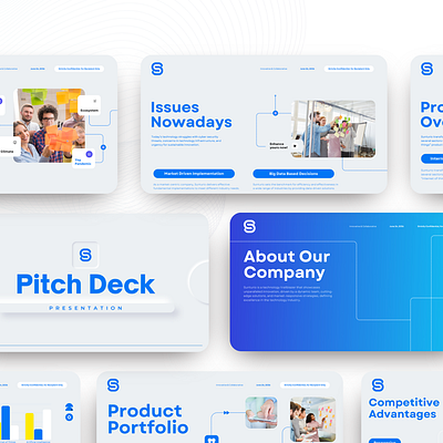 Tech Industry Pitch Deck Presentation Design ppt design