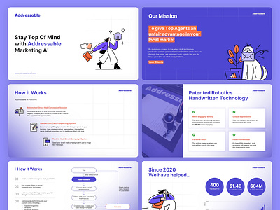 Pitch Deck Presentation - Addressable branding crowdfunding deck design google slide graphic design illustration investor keynote logo master template pitch pitch deck powerpoint powerpoint template presentation design template ui