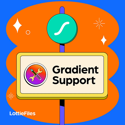 Lottie Creator - Gradients Support adobe after effects animation art direction branding creator design gradient gradients graphic design illustration lottie lottie animation ui ux vector