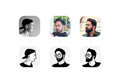 Custom-made avatars avatar icons illustration ui