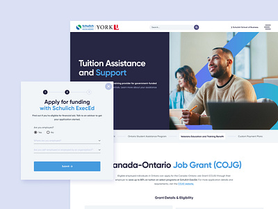 University Tuition Assistance Landing Page form graphic design landing page pop up ui design web design