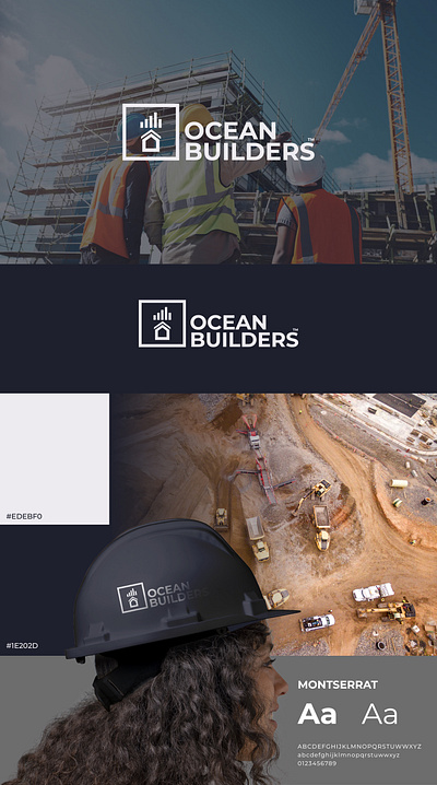 Ocean Builders branding graphic design logo