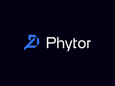 Phytor Logo abstract logo ai ai logo branding code coding data it letter p d logo logo logo design p p logo saas saas logo software tech logo technology logo web3