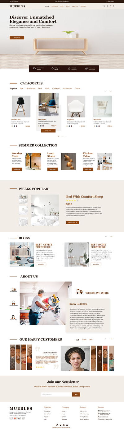 Furniture Home Page UI ui