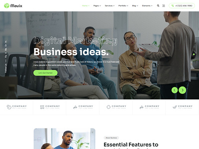 Mavix - Business Marketing Elementor WordPress Theme agency analytics branding business consulting corporate creative digital elementor finance financial services investment marketing page builder startup