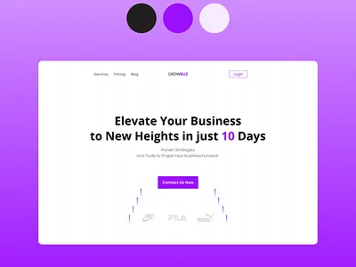 GROWBUZ - Hero Section business hero section creative jaweria design graphic design hero section jaweria mehboob light mode ui uidesign uiux web ui