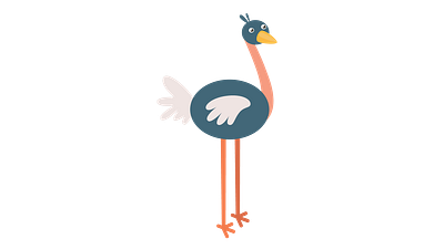 Ostrich animal icon ostrich