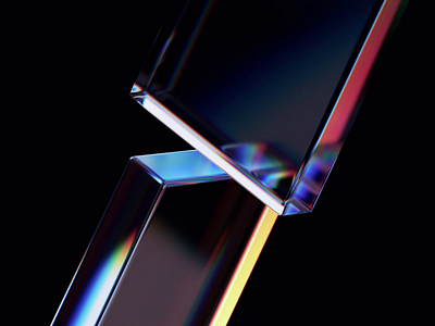 Minimalist geometric animation 3d abstract animation background blender branding cover design dispersion futuristic geometric glass iridescent loop looping minimalist motion graphics refraction render shape