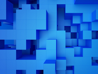 Blocks 3d abstract background blender blocks blue branding color cover cubes data design geometric minimal render shape simple squares template