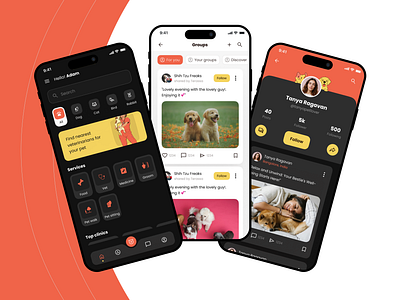 Pet Healthcare App Design Part 2 3d app design branding design company design services graphic design motion graphics ui web app design web design