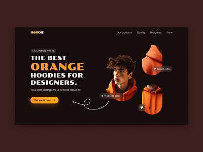 Hoodie - landing page dailyui design fashion hoodie landing landing page sweatshirt ui ui design web design webdesign