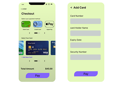 credit card checkout ui design