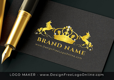 Luxury unicorn logo design for fashion, clothing and beauty company logo logo maker luxury unicorn logo design