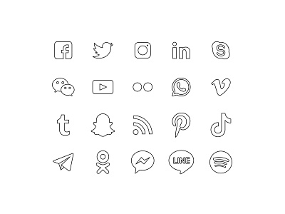 Social Media Icons icon icon design icon set icons social media social media icon vector vector icon