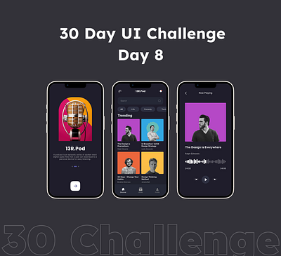Podcast Mobile App app design figma ui design ui ux