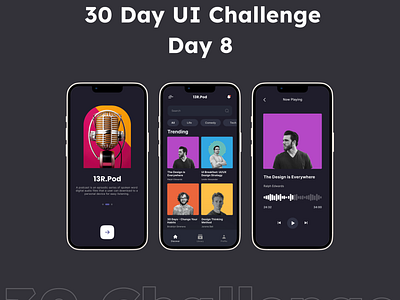 Podcast Mobile App app design figma ui design ui ux