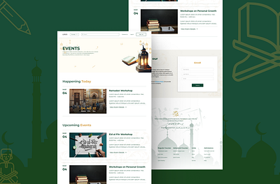 Event Page of LMS + SMS Web Platform Design! event page event ui islamic lms sms ui