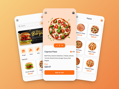 Food Ordering App Design app design app ui app ui design burger app delivery app fast food app fast food app uiux food app food delivery app food ordering app design mobile app design online food ordering app online ordering app pizza app restaurant app ui design ux reserach