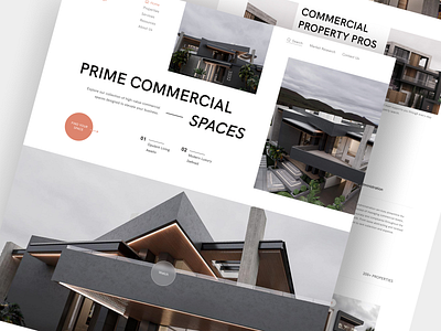 Real estate commercial website commercial landing page property property management real estate real estate agency real estate website realestate ui ux webdesign website design